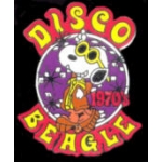 PEANUTS SNOOPY DISCO BEAGLE 1970S PIN