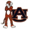 U AUBURN TIGERS PIN AUBIE THE TIGER MASCOT PIN AUBURN UNIVERSITY PIN