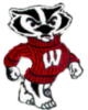 U WISCONSIN BADGERS PIN BUCKY BADGER MASCOT PIN UNIVERSITY OF WISCONSIN PIN