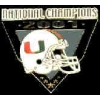 U MIAMI HURRICANES NATIONAL CHAMPS 2001 TRIANGLE PIN