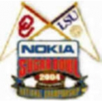 NOKIA SUGAR BOWL 2004 OU VS LSU PENNANT PIN