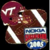 U VIRGINIA TECH HOKIES NOKIA BOWL 2005 PIN