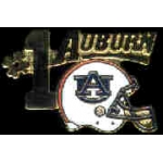 U AUBURN TIGERS FOOTBALL HELMET NUMBER 1 PIN