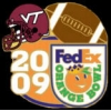 U VIRGINIA TECH 2009 FEDEX ORANGE BOWL PIN