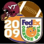 U VIRGINIA TECH 2009 FEDEX ORANGE BOWL PIN