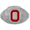 U OHIO STATE BUCKEYES PIN SILVER FOOTBALL PIN OHIO STATE UNIVERSITY PIN