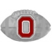 U OHIO STATE BUCKEYES PIN SILVER FOOTBALL PIN OHIO STATE UNIVERSITY PIN