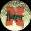 U NEBRASKA CORNHUSKERS BASKETBALL LOGO PIN