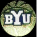 U BRIGHAM YOUNG COUGARS BASKETBALL LOGO PIN