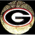 U GEORGIA BULLDOGS BASKETBALL LOGO PIN