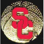 U SOUTHERN CALIFORNIA USC BASKETBALL PIN