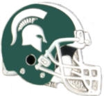 U MICHIGAN STATE SPARTANS PIN FOOTBALL HELMET MICHIGAN STATE UNIVERSITY PIN