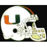 U MIAMI HURRICANES FOOTBALL HELMET PIN