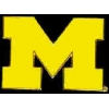 U MICHIGAN WOLVERINES YELLOW M LOGO PIN