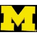 U MICHIGAN WOLVERINES YELLOW M LOGO PIN