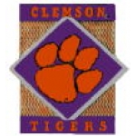 U CLEMSON TIGERS PIN DIAMOND SQUARE CLEMSON UNIVERSITY PIN