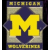 U MICHIGAN WOLVERINES DIAMOND PIN UNIVERSITY OF MICHIGAN PINS
