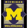 U MICHIGAN WOLVERINES DIAMOND PIN UNIVERSITY OF MICHIGAN PINS