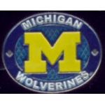 U MICHIGAN WOLVERINES PIN WINNING OVAL UNIVERSITY OF MICHIGAN PIN