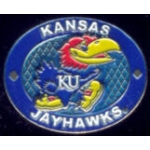 U KANSAS JAYHAWKS PIN WINNING OVAL UNIVERSITY OF KANSAS PIN