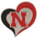 U NEBRASKA HUSKERS PIN SWIRL HEART PIN UNIVERSITY OF NEBRASKA PIN
