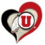 U UTAH UTES SWIRL HEART PIN