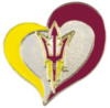 U ARIZONA STATE SUN DEVILS PIN ASU SWIRL HEART PIN ARIZONA STATE UNIVERSITY PIN