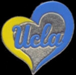 U CALIFORNIA UCLA PIN BRUINS SWIRL HEART PIN UNIVERSITY OF CALIFORNIA LOS ANGELES PIN