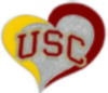 U SOUTHERN CALIFORNIA PIN SWIRL HEART TROJANS USC PIN UNIVERSITY OF SOUTHERN CALIFORNIA  PIN