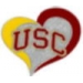 U SOUTHERN CALIFORNIA PIN SWIRL HEART TROJANS USC PIN UNIVERSITY OF SOUTHERN CALIFORNIA  PIN