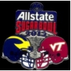 SUGAR BOWL 2012 CHAMPIONSHIP MATCHUP MICHIGAN VS VIRGINIA TECH PIN