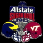 SUGAR BOWL 2012 CHAMPIONSHIP MATCHUP MICHIGAN VS VIRGINIA TECH PIN