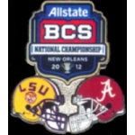 BCS 2012 CHAMPIONSHIP MATCHUP ALABAMA VS LOUISANA STATE PIN