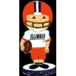 U ILLINOIS ILLINI BOBBLE HEAD PIN