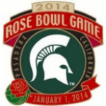 U MICHIGAN STATE UNIVERSITY PIN 2014 ROSE BOWL PIN