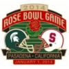 ROSE BOWL 2014 DUALING TEAMS STANFORD UNIVERSITY VS MICHIGAN STATE PIN