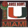U MIAMI HURRICANES ROSE BOWL 2002 TEAM PIN