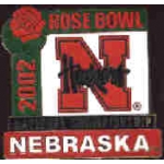 U NEBRASKA CORNHUSKERS ROSE BOWL 2002 PIN