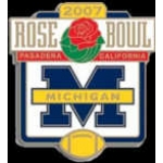 U MICHIGAN WOLVERINES TEAM ROSE BOWL 2007 PIN