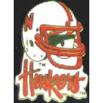 U NEBRASKA CORNHUSKERS HELMET SCRIPT PIN