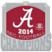 U ALABAMA CRIMSON TIDE PIN 2014 SEC FOOTBALL CHAMPIONS UNIVERSITY OF ALABAMA PIN