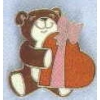 TEDDY BEAR HOLDING HEART PIN