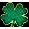 IRISH SHORT STEM FOUR LEAF CLOVER PIN