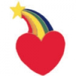 RAINBOW STAR LOVE HEART PIN