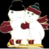 CHRISTMAS SNOWMEN SKATING PIN CHRISTMAS PINS