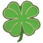 IRISH PIN LUCKY 4 LEAF CLOVER PIN NEW STYLE