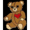 TEDDY BEAR LOVE HEART PIN