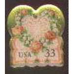 LOVE BOUQUET HEART 33 STAMP PIN 1999