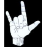 AMERICAN SIGN LANGUAGE HAND I LOVE YOU ASL DEAF PIN
