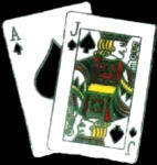 BLACKJACK 21 HAND OF CARDS PIN